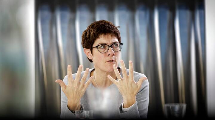 BERLIN, GERMANY - SEPTEMBER 27: CDU Secretary General Annegret Kramp-Karrenbauer during an interview on September 27, 2018 in Berlin, Germany. (Photo by Thomas Koehler/Photothek via Getty Images)