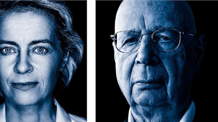 Guy Parmelin fordert verantwortungsvolle Firmen, Ursula von der Leyen einen «Green New Deal», Klaus Schwab den Fokus auf die Stakeholder (v.l.).
