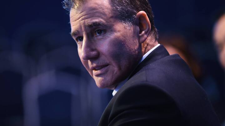 FILE: Ivan Glasenberg, billionaire and chief executive officer of Glencore Plc, speaks on the Bloomberg Television debate panel during the St. Petersburg International Economic Forum (SPIEF) at the Expoforum in Saint Petersburg, Russia, on Thursday, June 1, 2017. Photographer: Simon Dawson/Bloomberg