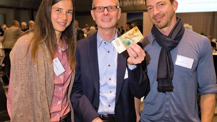 Manuela Pfrunder, Banknotendesignerin;GÃ¼nther Dissertori, Wissenschafter und Berater bei Banknotendesign;Adrian Heuberger, Banknotendesigner