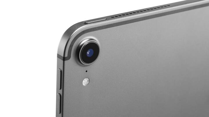 Detail of the 12-megapixel rear camera on an 11-inch Apple iPad Pro 2018 tablet computer, taken on November 7, 2018. (Photo by Phil Barker/Future Publishing via Getty Images)
