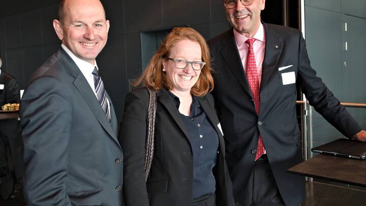 Christof Reichmuth, Verwaltungsratspräsident, Reichmuth & Co. AG; Barbara Vannotti, Vorsitzende der Geschäftsleitung, Banque Cramer & Cie AG; Veit de Maddalena, Präsident des Verwaltungsrates, Bellevue Group
