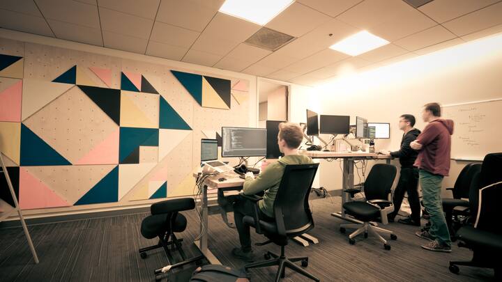 05 October 2018 - Palo Alto, California, USA -- Interior of Palantir Technologies, Palo Alto, California, USA -- PHOTO Â© MARTIN  KLIMEK