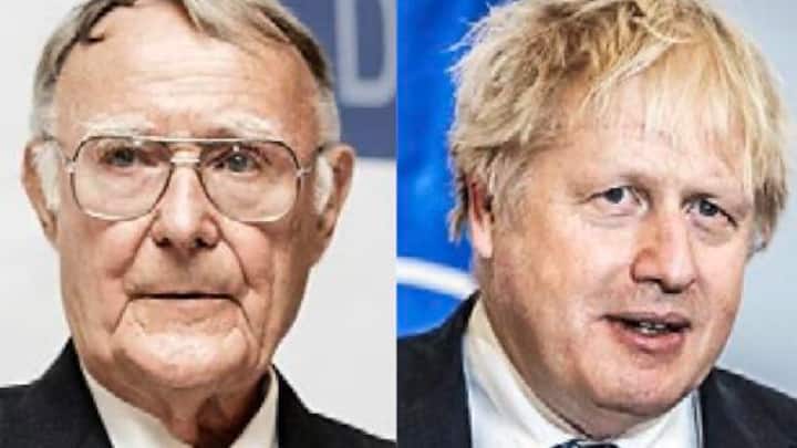 Ingvar Kamprad (l.), Boris Johnson.