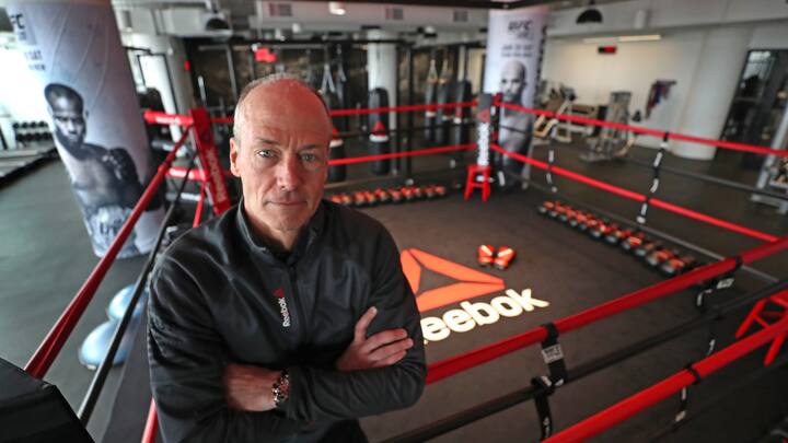BOSTON, MA - MARCH 22: Reebok president Matt O'Toole stands in a boxing ring at Reebok's new space in Boston at the Innovation and Design Building on March 22, 2018. (Photo by David L. Ryan/The Boston Globe via Getty Images)