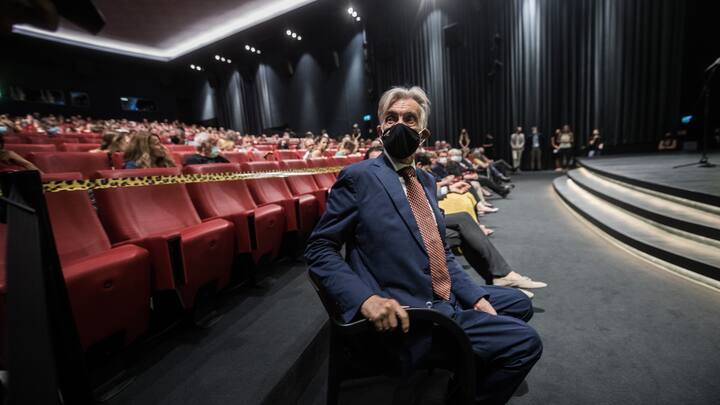 Marco Solari, Festival President, at the opening of the special edition of the Locarno Film Festival, "For the Future of Films", in Locarno, Switzerland, Wednesday, August 5, 2020. Due to the security measures inflictet because of the global coronavirus disease (COVID-19) pandemic, this years edition of the festival will mainly be presented online, with some occasional events and screenings in Locarno. The Festival runs from 7 to 15 August 2020.(KEYSTONE/TI-PRESS/Samuel Golay)