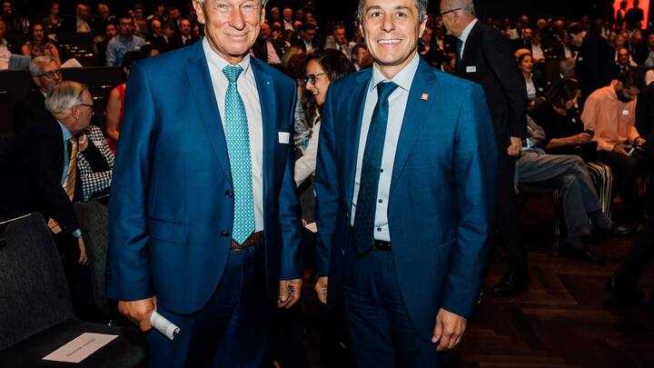 Gerold Bührer (Swiss Life AG) und Ignazio Cassis (Bundesrat)