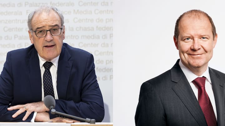 Portraits von Guy Parmelin (links) und Valentin Vogt