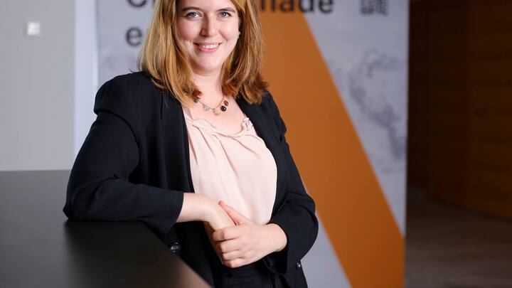 Ophelia Snyder, Co-Gruenderin und Verwaltungsratspraesidentin von 21Shares, portraitiert am 23. August 2022 in Zuerich. (KEYSTONE/Christian Beutler)
