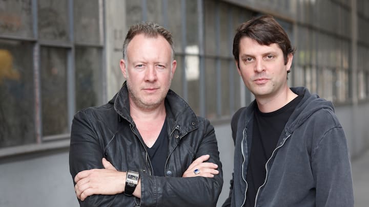 Designer Martin Frei (l.) und Konstrukteur Felix Baumgartner