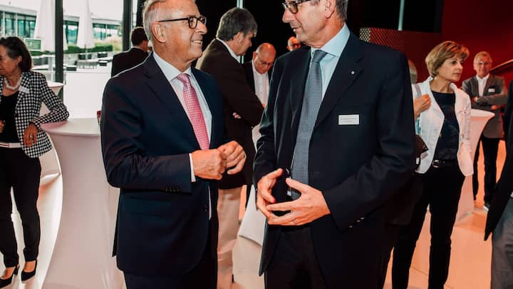 Adolf Ogi (alt Bundesrat) und Dr. Giovanni Merlini (Nationalrat)