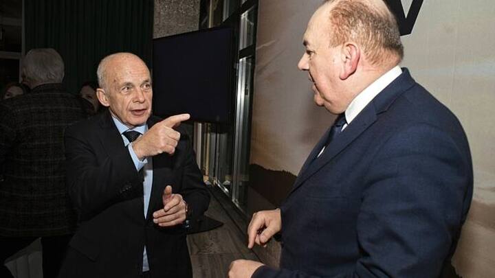 Ueli Maurer, Finanzminister; Axel Weber, UBS AG Â© Markus SennÂ  www.Passionforpictures.org FEES APPLY! Business Talk BILANZ vom 8. MÃ¤rz 2022 mit Axel Weber und Ueli Maurer