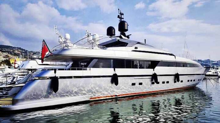 March 5, 2022, SANREMO, ITALY: The Guardia di Finanza Italian finance police has frozen the maxi yacht Lena in the port of Sanremo, a 52-meter boat with an estimated value of 50 million dollars, owned by the Russian energy and infrastructure magnate Gennady Timchenko, owner of Volga Group and partner of Novatek, in Sanremo, Italy, 05 March 2022..ANSA/ FABRIZIO TENERELLI SANREMO ITALY - ZUMAa110 20220305_zaf_a110_001 Copyright: xFabrizioxTenerellix