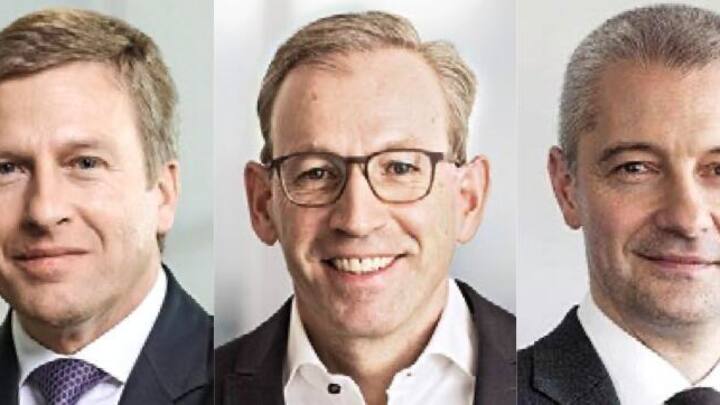 Oliver Zipse, Philipp Wyss, Fabrice Zumbrunnen (v.l.).