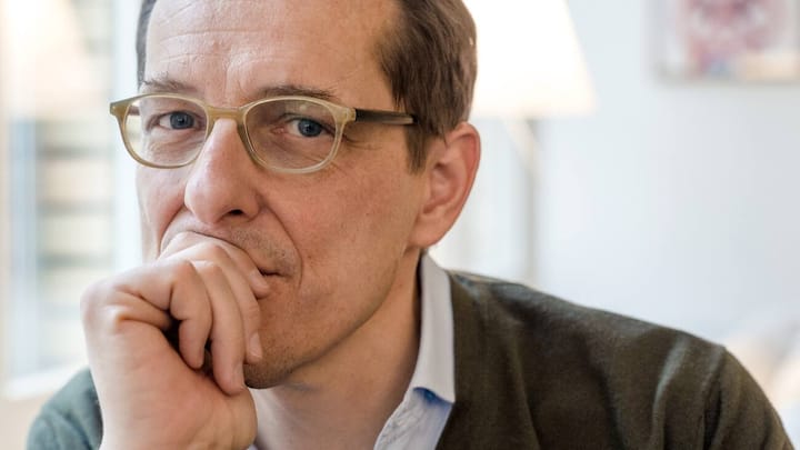 Portrait of Peter Haag, founder and managing director of publishing company Kein und Aber, taken at the publishing house in Zurich, Switzerland, on February 18, 2015. (KEYSTONE/Ayse Yavas£)Peter Haag, Gruender und Geschaeftsfuehrer des Verlags Kein und Aber, portraitiert am 18. Februar 2015, im Verlagshaus in Zuerich. (KEYSTONE/Ayse Yavas)