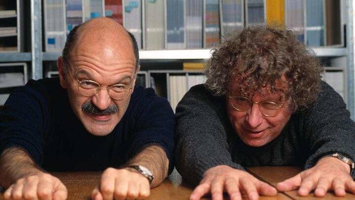 Göbi Kantenbein (l.) und Benedikt Loderer im Jahr 2001.