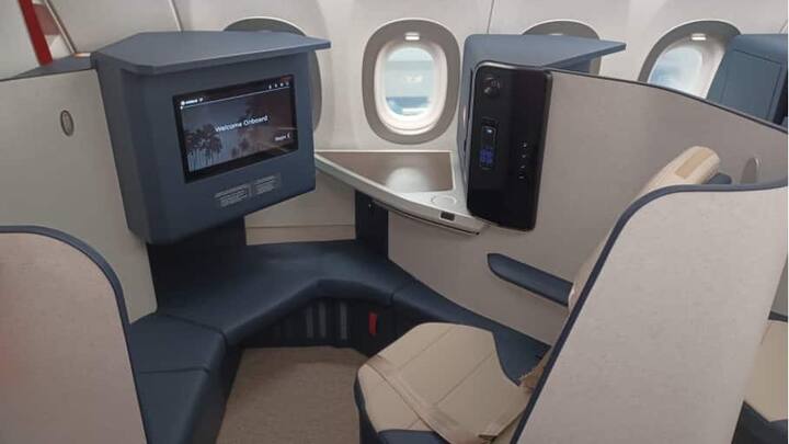 Business Class von ITA Airways im Airbus A321neo.