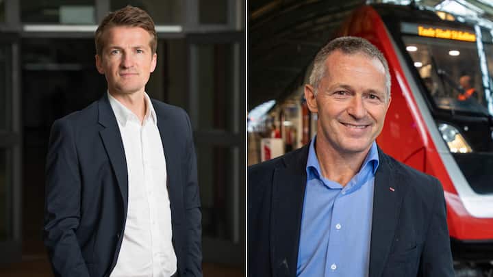 Pierre Miramont (l.) ist bei Bombardier Projektleiter für den Schweizer Doppelstöcker. Sein SBB-Pendant ist Marcel Zumsteg.