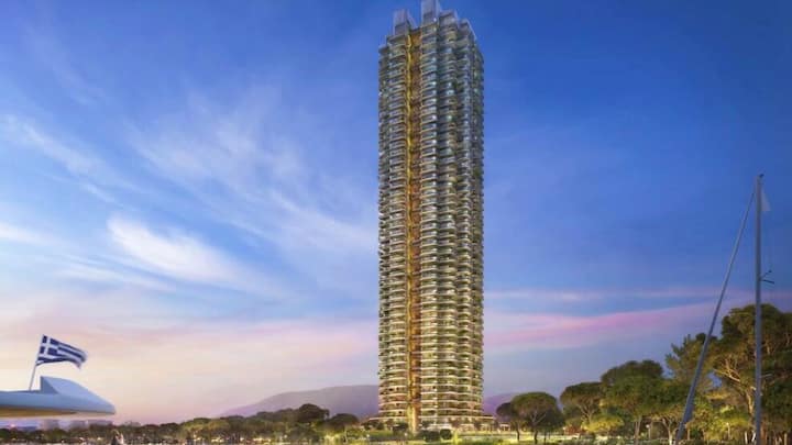 Riviera Tower  in der Überbauung «The Ellinikon» in Athen (Visualisierung:  Lamda Development).