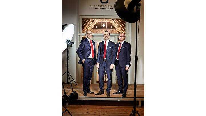 Zugerberg Finanz: Maurice Pedergnana, Timo Dainese und Gregor Widler (v.l.)