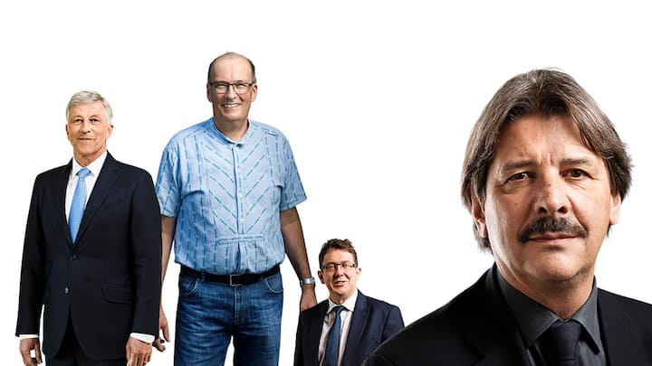 Rolf Dörig, Swiss-Life-Präsident und enttäuschter «Freund der FDP», Bauernpräsident und Agrarprotektor Markus Ritter, Gewerkschaftspräsident und Gesprächsverweigerer Paul Rechsteiner und SVP-Chef Albert Rösti (v.l.).