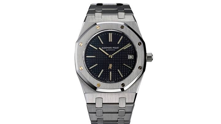 Audemars Piguet: Mit Stahlgehäuse, achteckiger Lünette, «Tapisserie»-Zifferblatt und integriertem Armband war die Royal Oak 1972 etwas nie Dagewesenes. Heute gilt sie als Legende der Moderne.