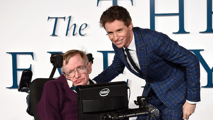 Stephen Hawking und Eddie Redmayne