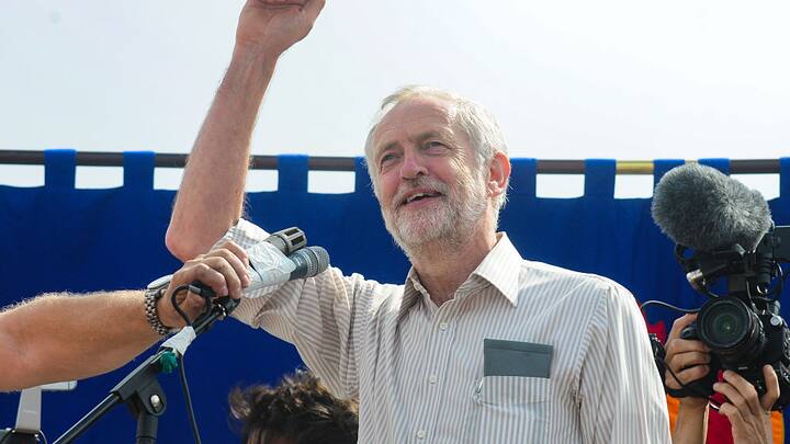 RAMSGATE, UNITED KINGDOM - SEPTEMBER 03: Labour leader Jeremy Corbyn speaks at at Momentum rally on September 03, 2016 in Ramsgate , England.PHOTOGRAPH BY Graham Mitchell / Barcroft ImagesLondon-T:+44 207 033 1031 E:hello@barcroftmedia.com -New York-T:+1 212 796 2458 E:hello@barcroftusa.com -New Delhi-T:+91 11 4053 2429 E:hello@barcroftindia.com www.barcroftimages.com (Photo credit should read Graham Mitchell/ Barcroft Images / Barcroft Media via Getty Images)