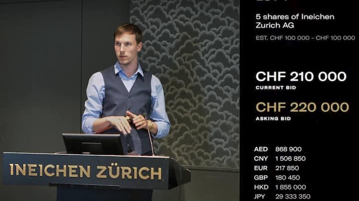 1. Artemy Lechbinsky bei der ersten Versteigerung im Mai
