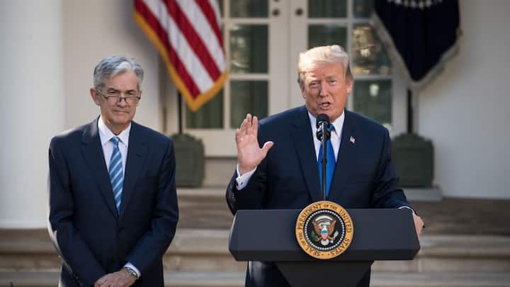 Jerome Powell und Donald Trump
