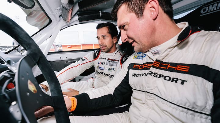 Rennfahrer Neel Jani und Dirk Ruschmann