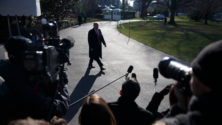Donald Trump vor Journalisten