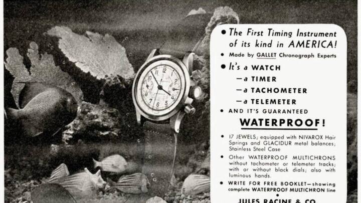 Werbung Gallet Multichron Clamshell 1939