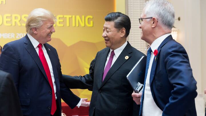 Chinese President Xi Jinping and US President Donald Trump at the APEC meeting in Danang, Vietnam. Sept. 11, 2017 (BSLOC_2017_18_96) (KEYSTONE/Everett Collection/)