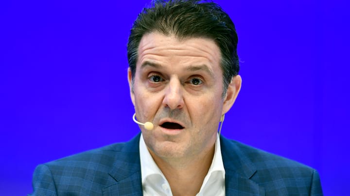 Stefan Karlen, CEO Panalpina an der Bilanzmedienkonferenz in Zuerich am Mittwoch, 7. Maerz 2018. (KEYSTONE/Walter Bieri)