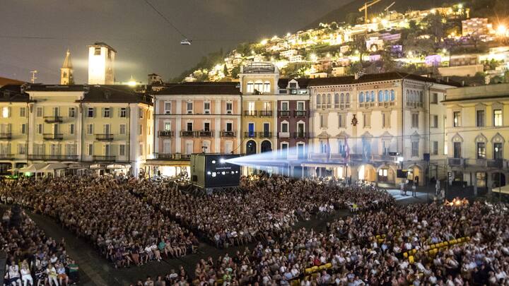 General view of the Piazza Grande square during the 71st Locarno International Film Festival, Saturday, August 4, 2018, in Locarno, Switzerland. The Festival del film Locarno runs from 1 to 11 August. (KEYSTONE/Alexandra Wey)