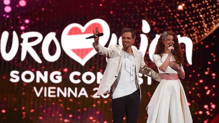 VIENNA, AUSTRIA - MAY 21:  Morland and Debrah Scarlett of Norway performs on stage during the second Semi Final of the Eurovision Song Contest 2015 on May 21, 2015 in Vienna, Austria. The final of the Eurovision Song Contest 2015 will take place on May 23, 2015.  (Photo by Nigel Treblin/WireImage)