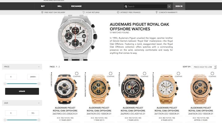 Watchfinder: Uhren von Audemars Piguet