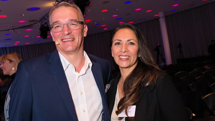 Stephan Isenschmid, Swiss Leadership Forum;Zahra Darvishi, managing director