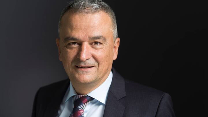 Coop-CEO Joos Sutter 2018 am Hauptsitz von Coop in Basel.