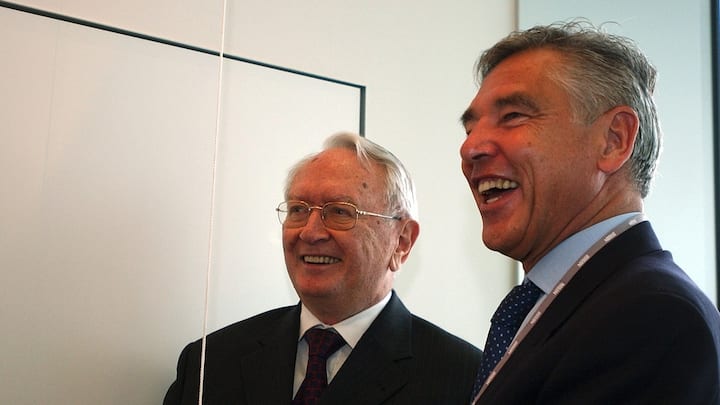 Helmut Maucher und Peter Brabeck 2004