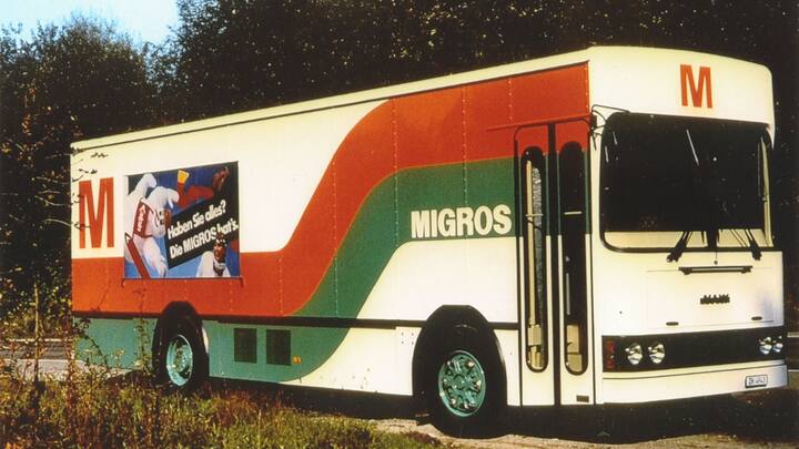 Der letzte Migros-Wagen verschwand 2007 von den Schweizer Strassen. 