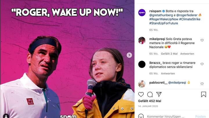 Klimajugend vs. Roger Federer