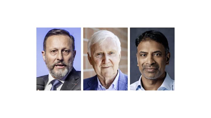<p>Daniel Vasella, Martin Ebner, Vas Narasimhan (v.l.).</p>