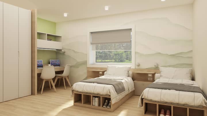 In der Villa sind 7 Einzel- und 22 Doppelzimmer geplant.