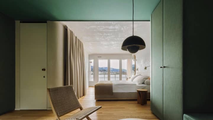 Die meisten der Zimmer haben beste Sicht auf den Vierwaldstättersee.