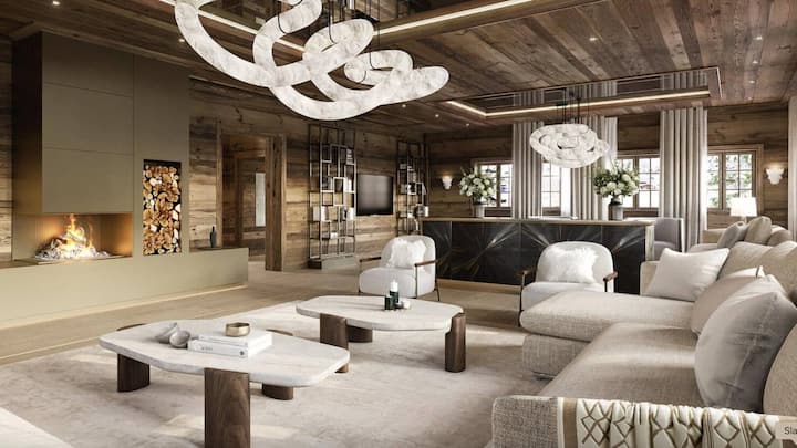 Der Wohnbereich in einem der insgesamt drei Gebäude.