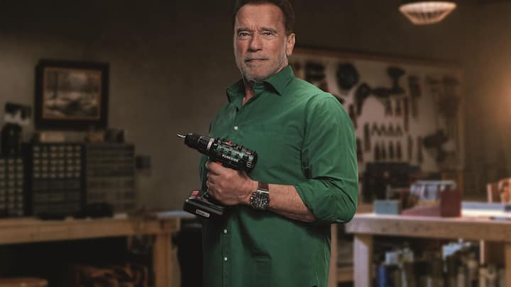 <p>Arnold, der Heimwerker: Die Hollywood-Legende Arnold Schwarzenegger macht Werbung für die Werkzeuge der Lidl-Eigenmarke Parkside.</p>