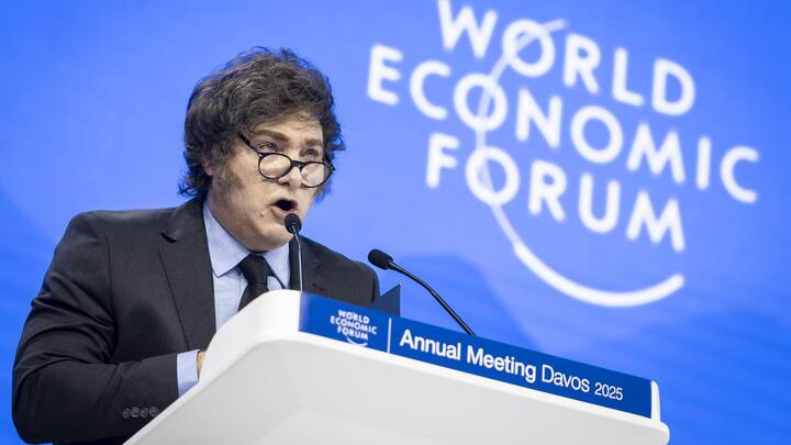 Schoss das letzte Mal scharf: der argentinische Präsident Javier Milei. Jetzt kommt er wieder.