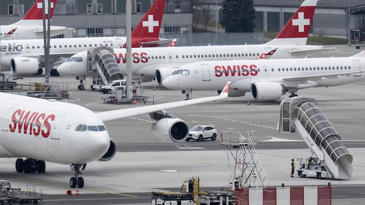 FLUGHAFEN ZUERICH, FLUGZEUG, SWISS, AIRLINE,